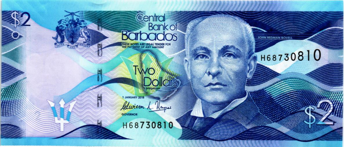 БАРБАДОС 2 ДОЛЛАРА мини 1