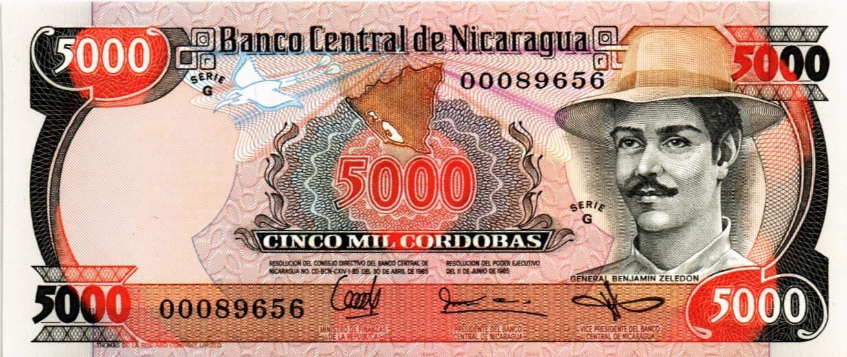 НИКАРАГУА 5000 КОРДОБА мини 1