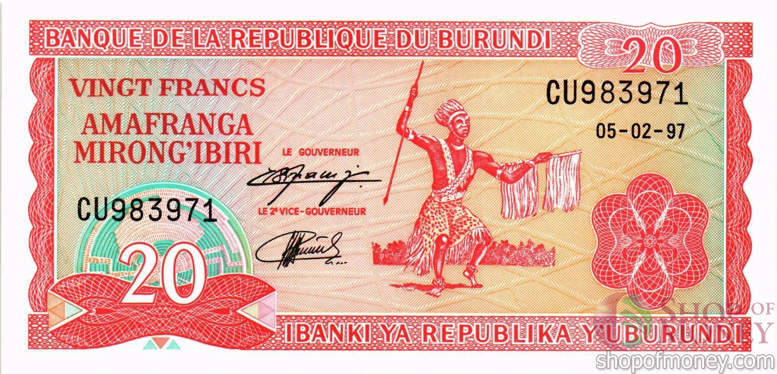 БУРУНДИ 20 ФРАНКОВ (05.02.1997)