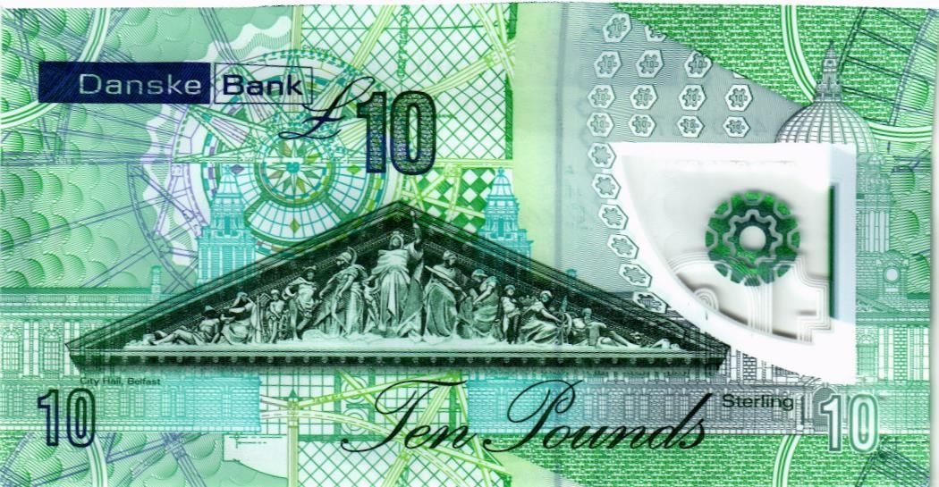 СЕВЕРНАЯ ИРЛАНДИЯ 10 ФУНТОВ (DANSKE BANK) мини 2