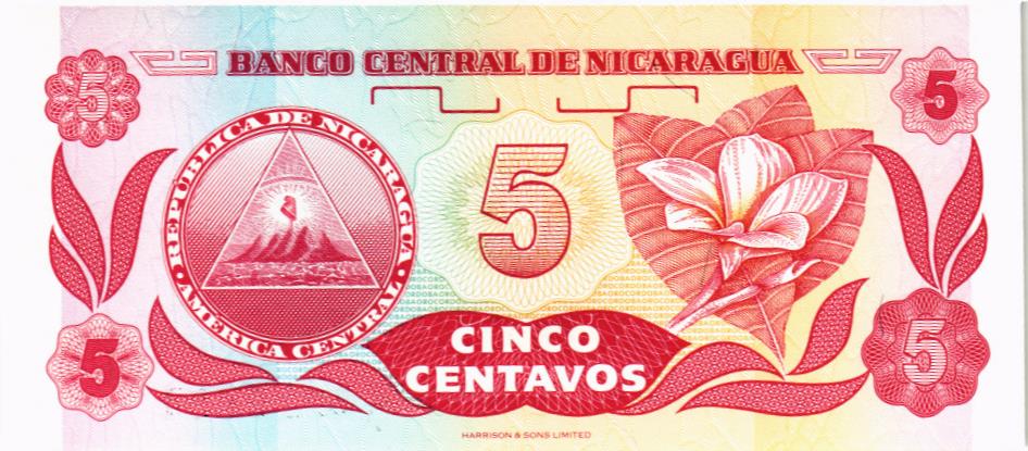 НИКАРАГУА 5 ЦЕНТАВО (-AA-) мини 2