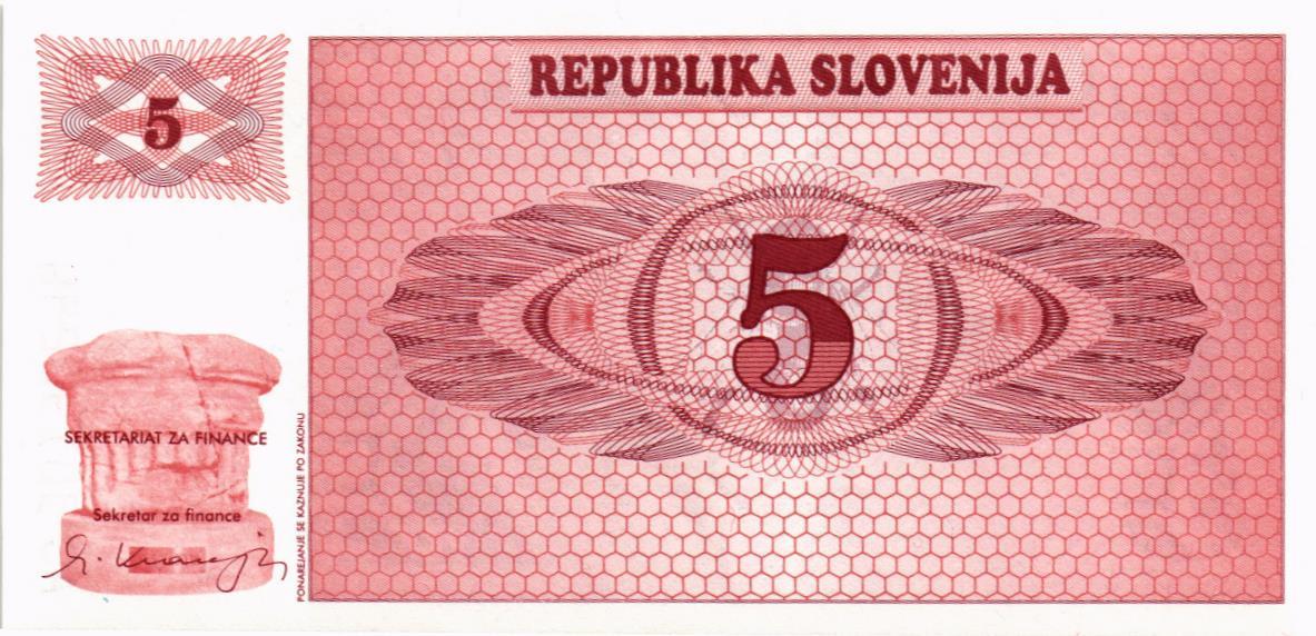 СЛОВЕНИЯ 5 ТОЛАРОВ мини 1