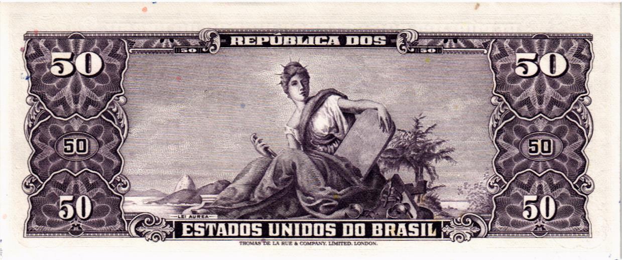 БРАЗИЛИЯ 50 СЕНТАВО (НАДПЕЧАТКА) мини 2