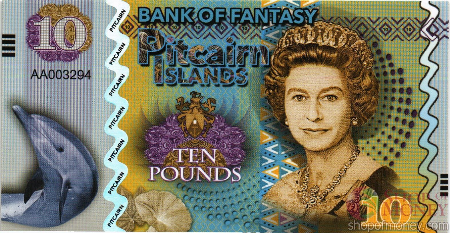 ОСТРОВА ПИТКЭРН 10 ФУНТОВ