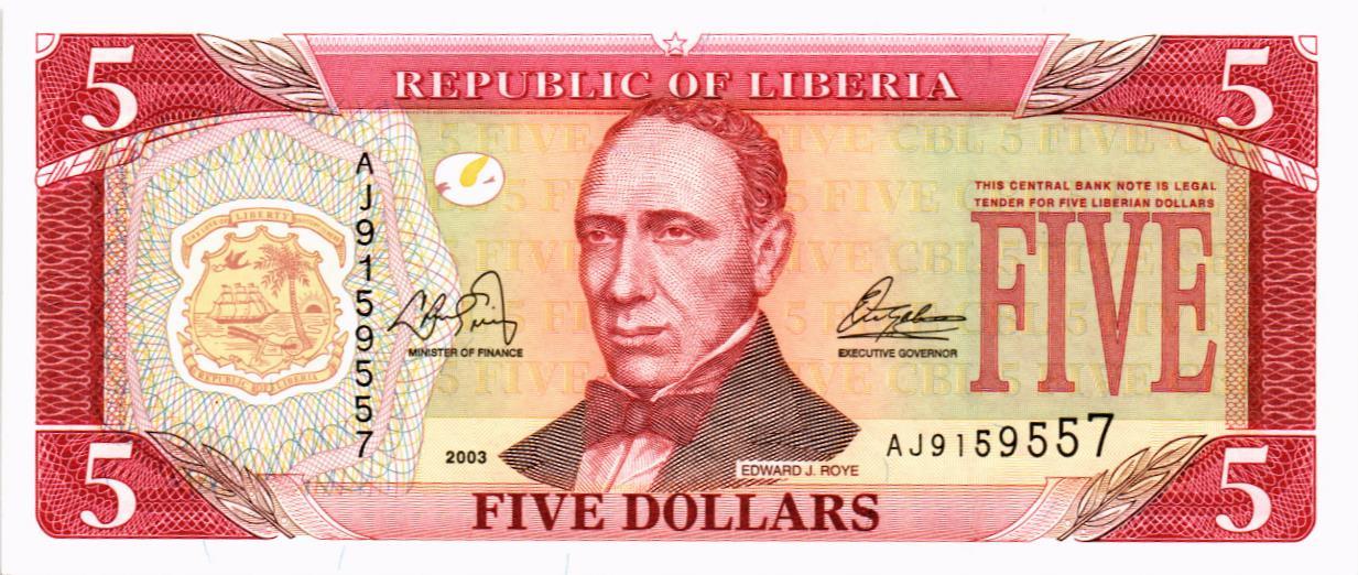 ЛИБЕРИЯ 5 ДОЛЛАРОВ мини 1