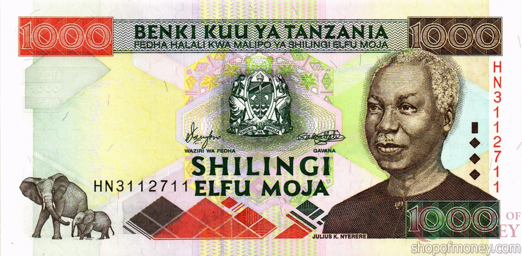 ТАНЗАНИЯ 1000 ШИЛЛИНГОВ