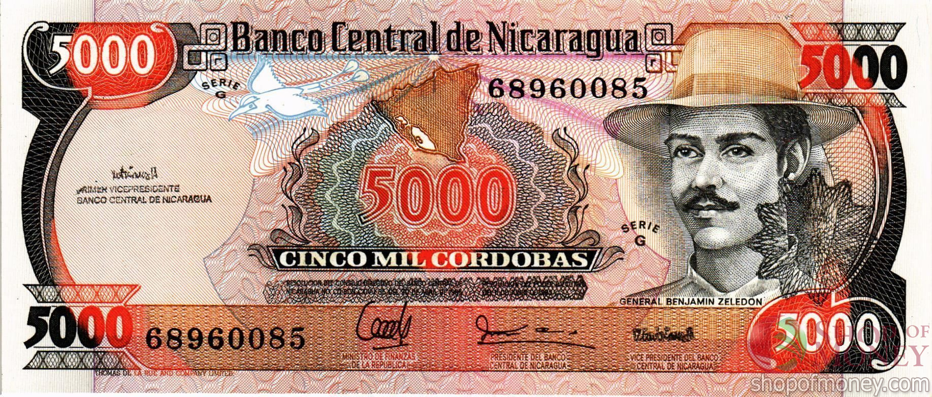 НИКАРАГУА 5000 КОРДОБА мини 1