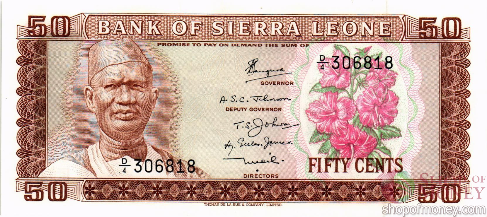 СЬЕРРА-ЛЕОНЕ 50 ЦЕНТОВ