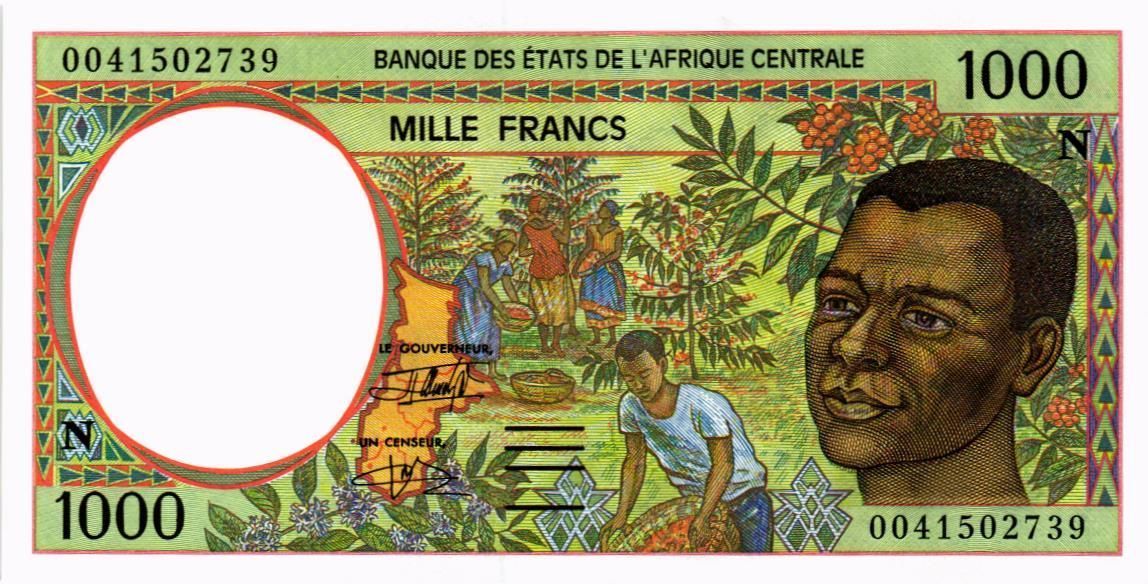 CAS - ЭКВАТОРИАЛЬНАЯ ГВИНЕЯ 1000 ФРАНКОВ (N) мини 1