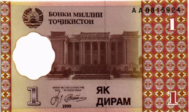 ТАДЖИКИСТАН 1 ДИРАМ мини 1
