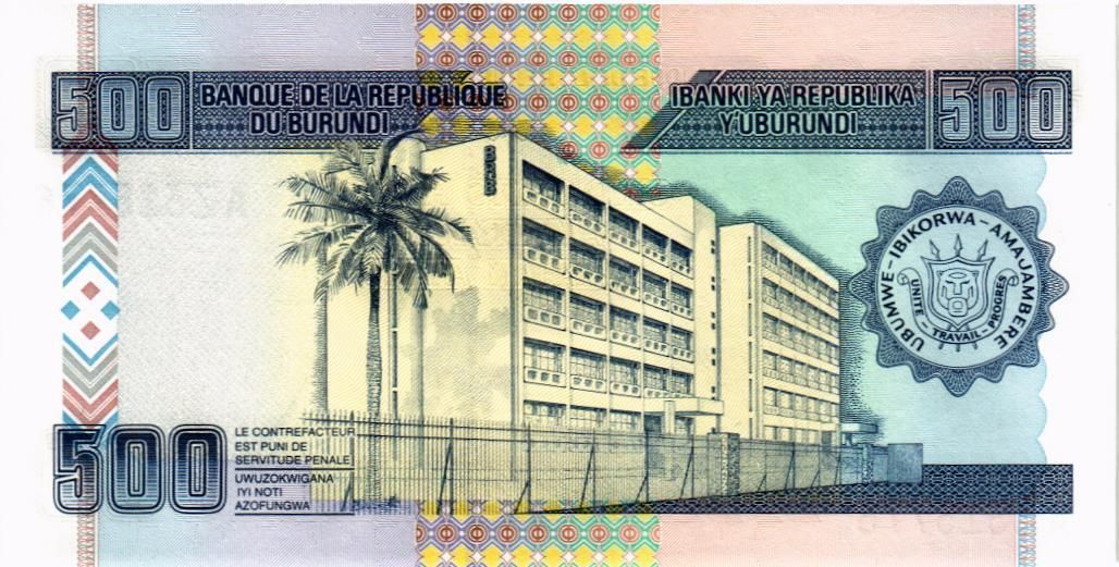 БУРУНДИ 500 ФРАНКОВ мини 2