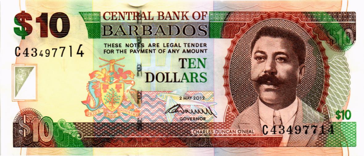 БАРБАДОС 10 ДОЛЛАРОВ мини 1