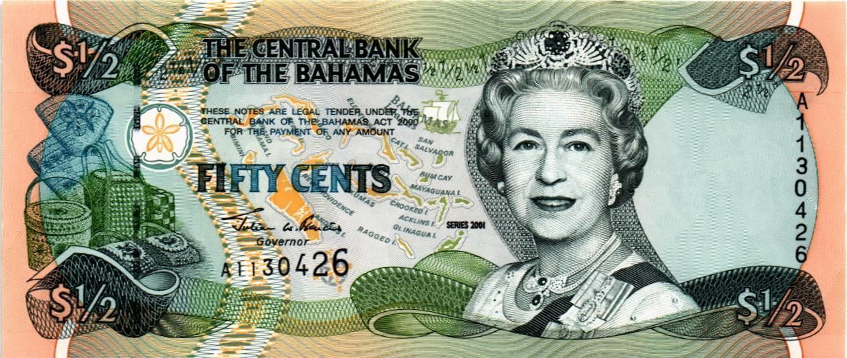 БАГАМСКИЕ ОСТРОВА 1/2 ДОЛЛАРА