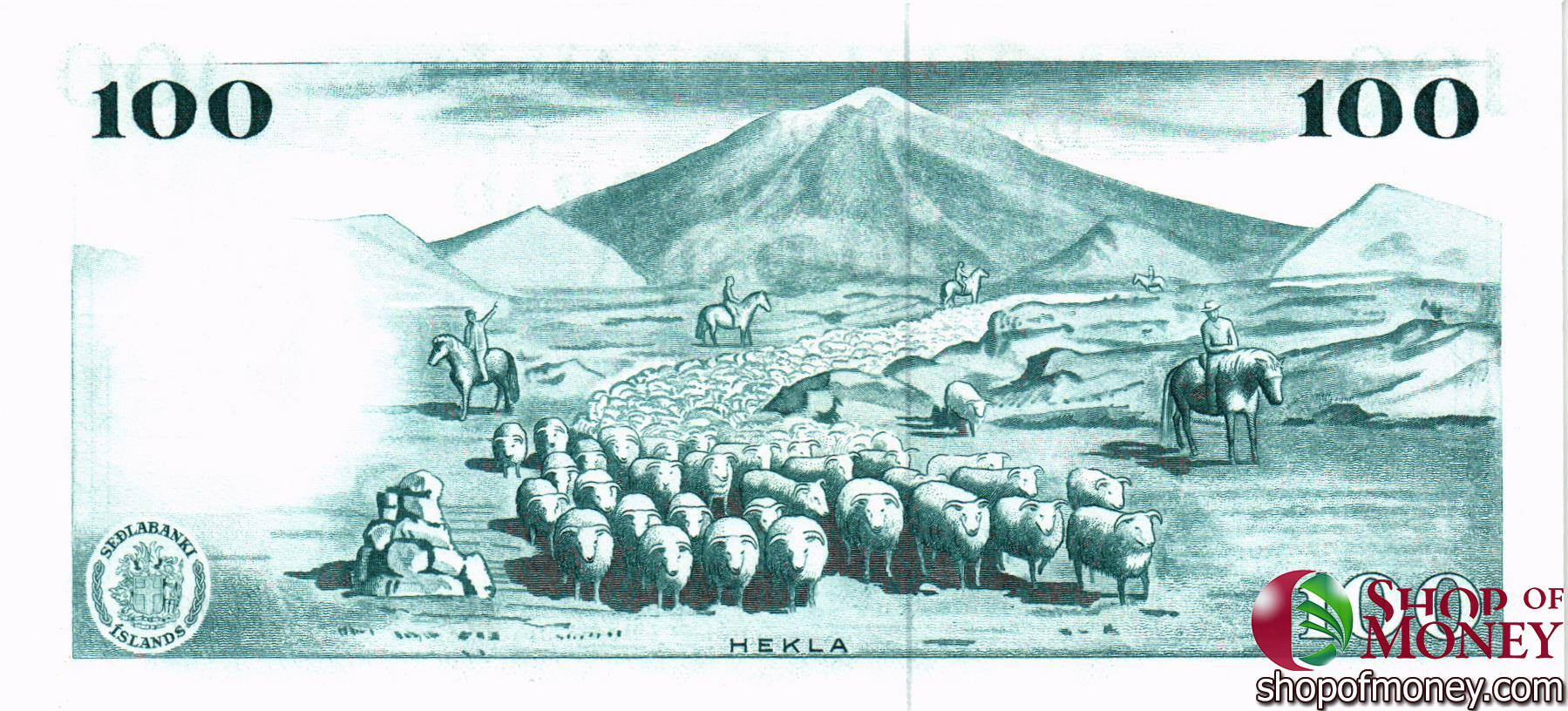 ИСЛАНДИЯ 100 КРОН мини 4