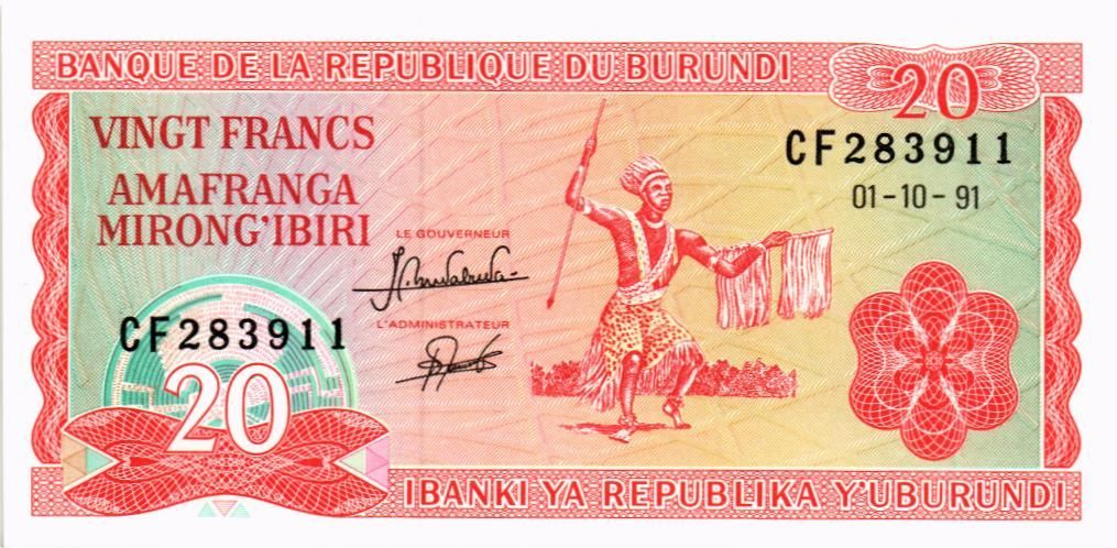 БУРУНДИ 20 ФРАНКОВ