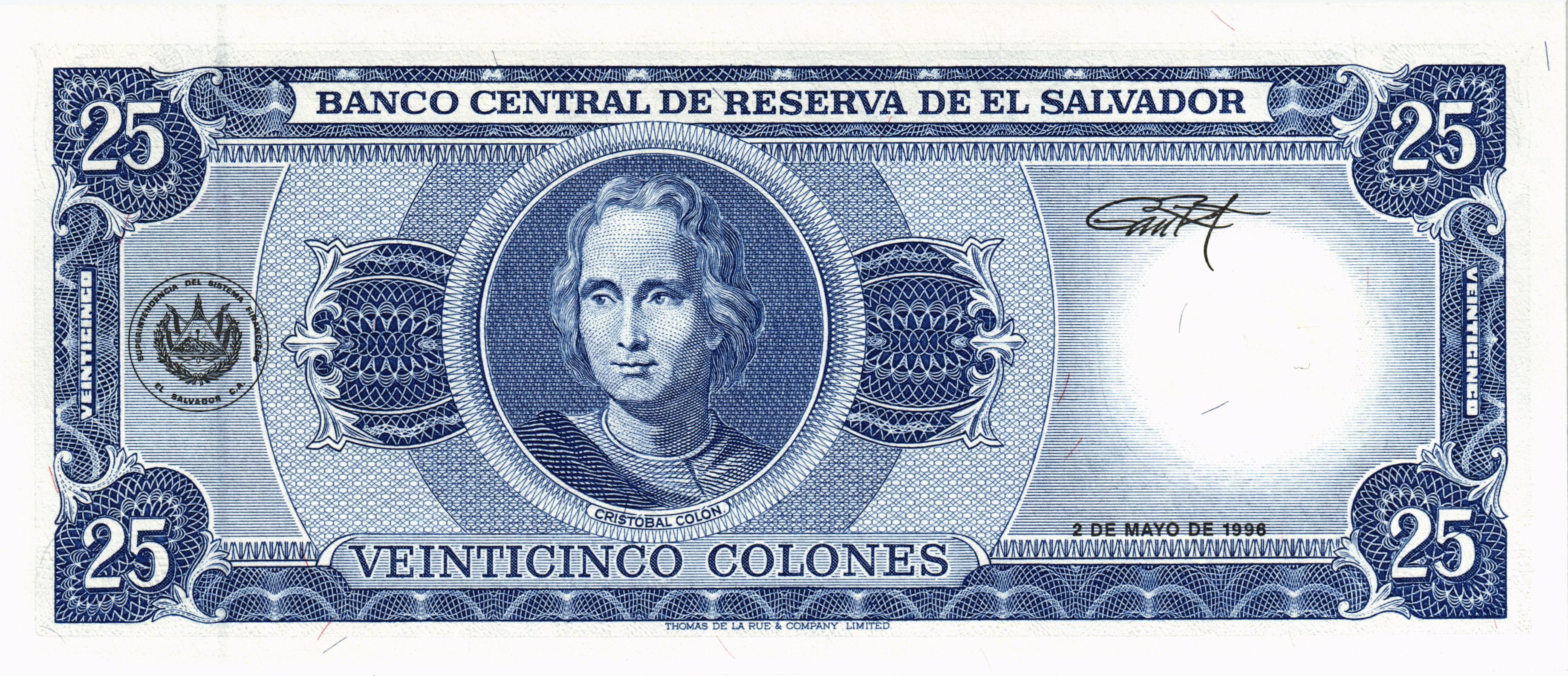 САЛЬВАДОР 25 КОЛОН мини 2
