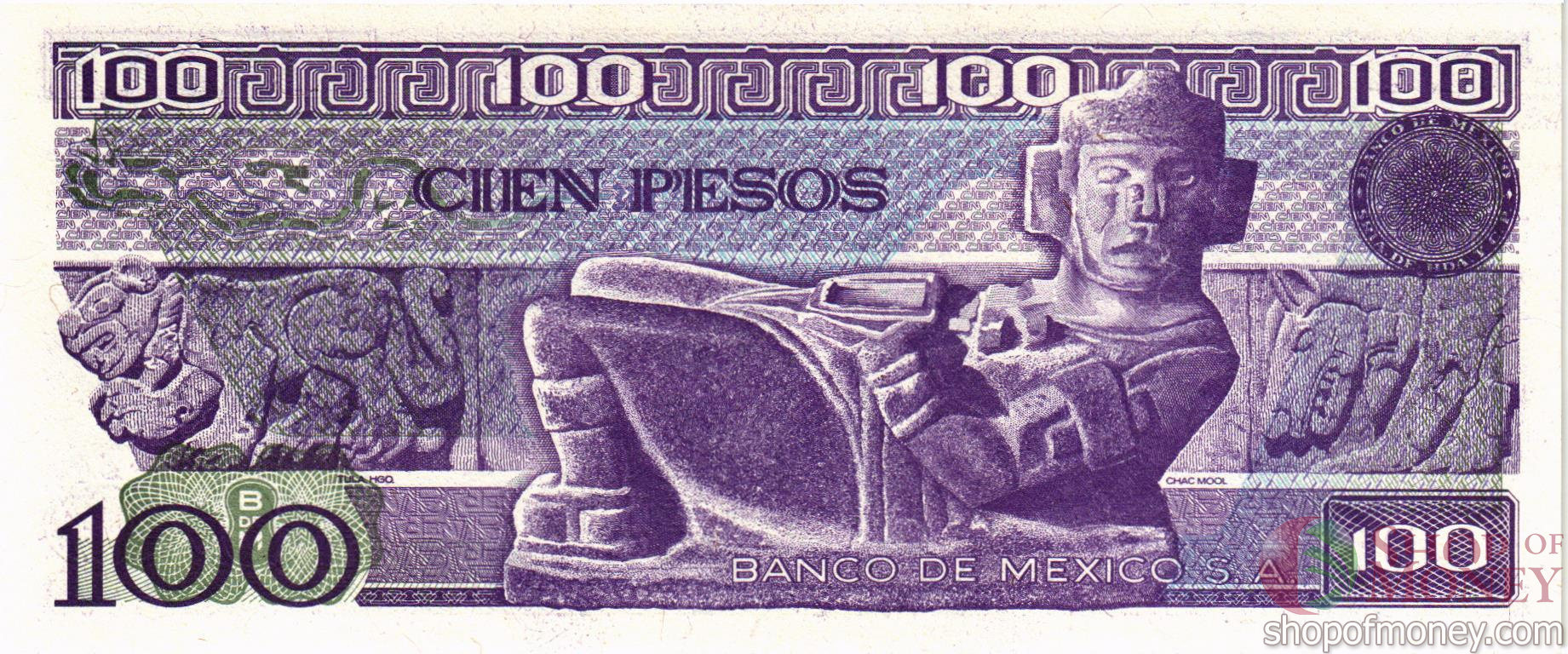 МЕКСИКА 100 ПЕСО (-TW- СЕРИЯ) мини 2