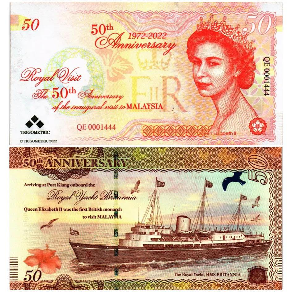 КОРОЛЕВА ЕЛИЗАВЕТА II (ТЕСТОВАЯ БАНКНОТА - В БУКЛЕТЕ) мини 3