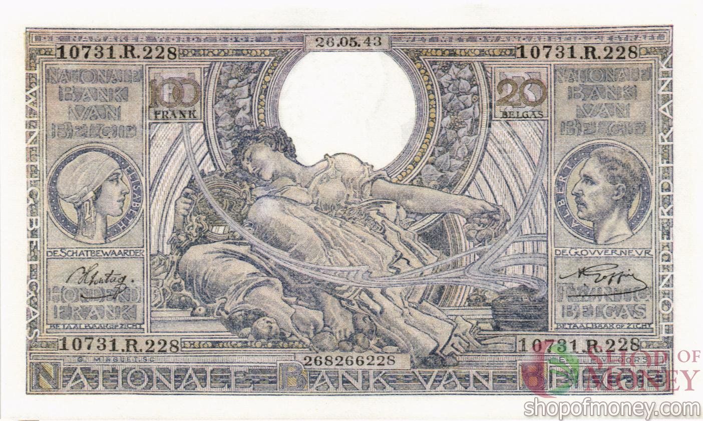 БЕЛЬГИЯ 100 ФРАНКОВ мини 1