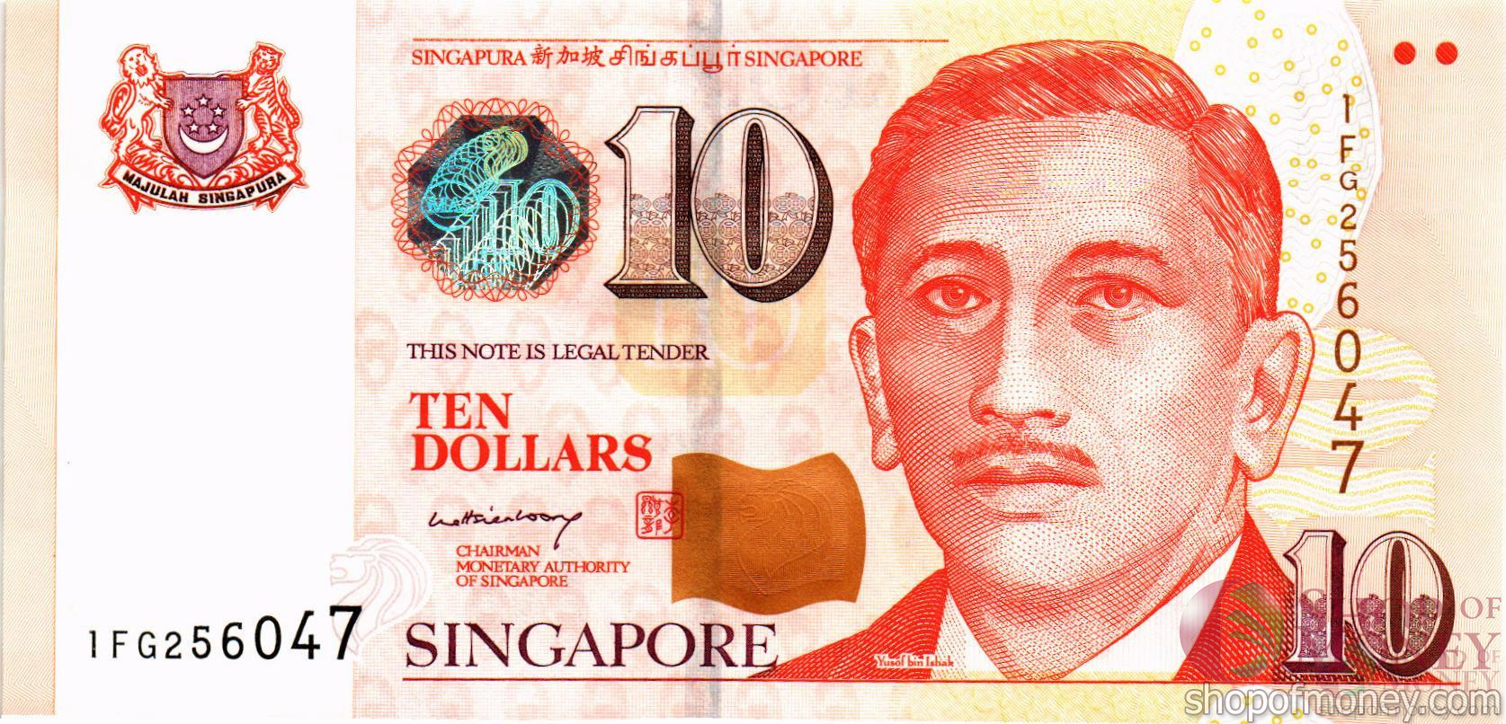 СИНГАПУР 10 ДОЛЛАРОВ мини 1