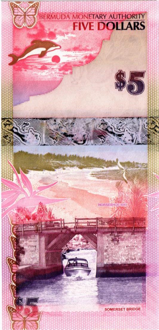 БЕРМУДСКИЕ ОСТРОВА 5 ДОЛЛАРОВ мини 2