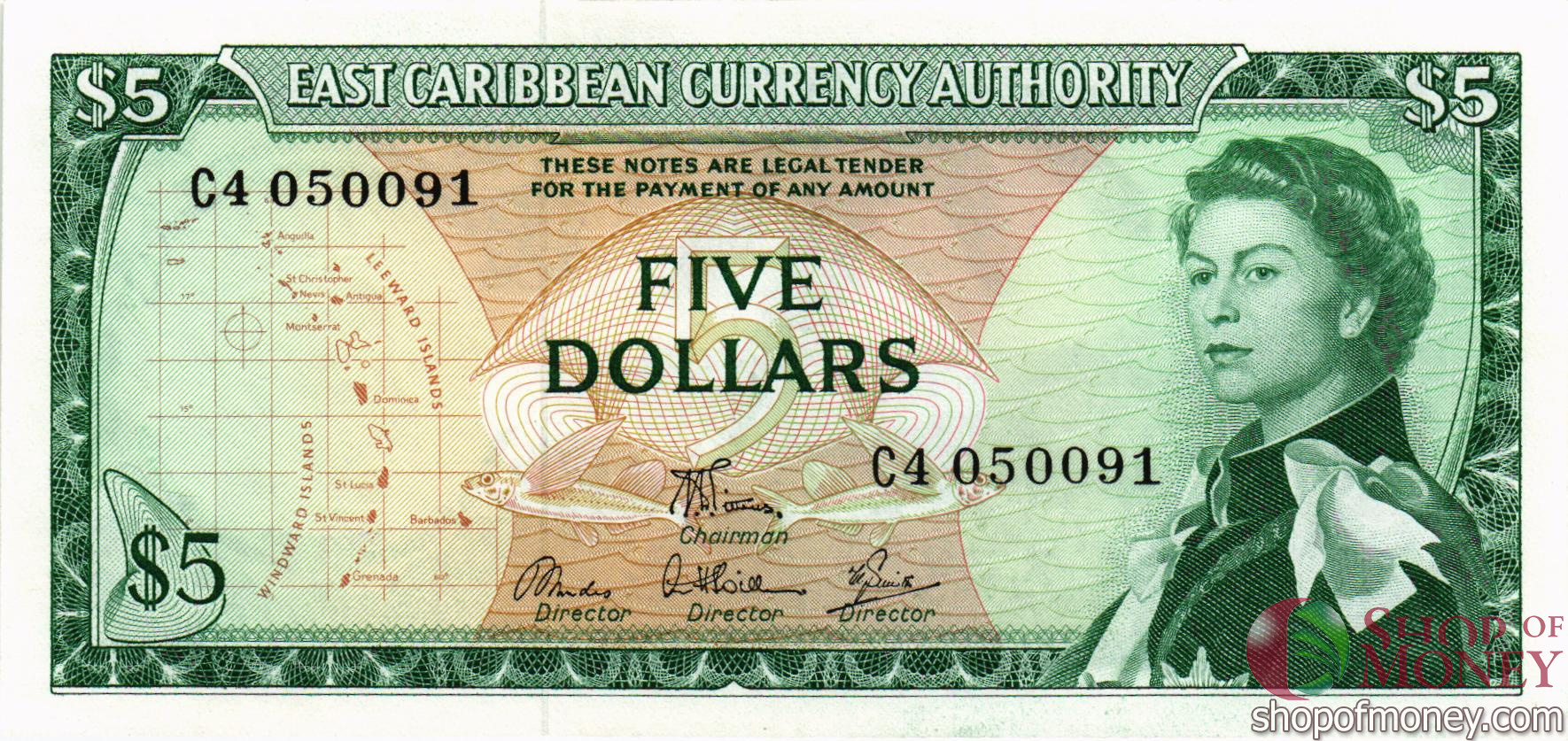 ВОСТОЧНЫЕ КАРИБЫ 5 ДОЛЛАРОВ мини 1