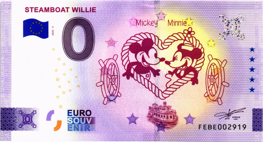 STEAMBOAT WILLIE 0 ЕВРО мини 1