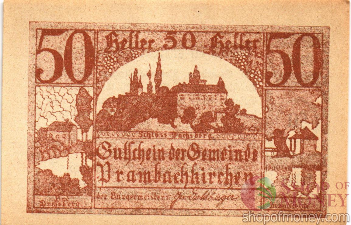 АВСТРИЯ 50 ХЕЛЛЕРОВ (НОТГЕЛЬД)