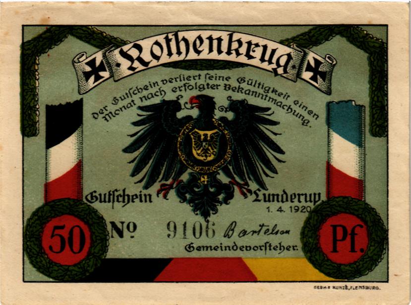 ДАНИЯ-ГЕРМАНИЯ 50 ПФЕННИГОВ (НОТГЕЛЬД) мини 2