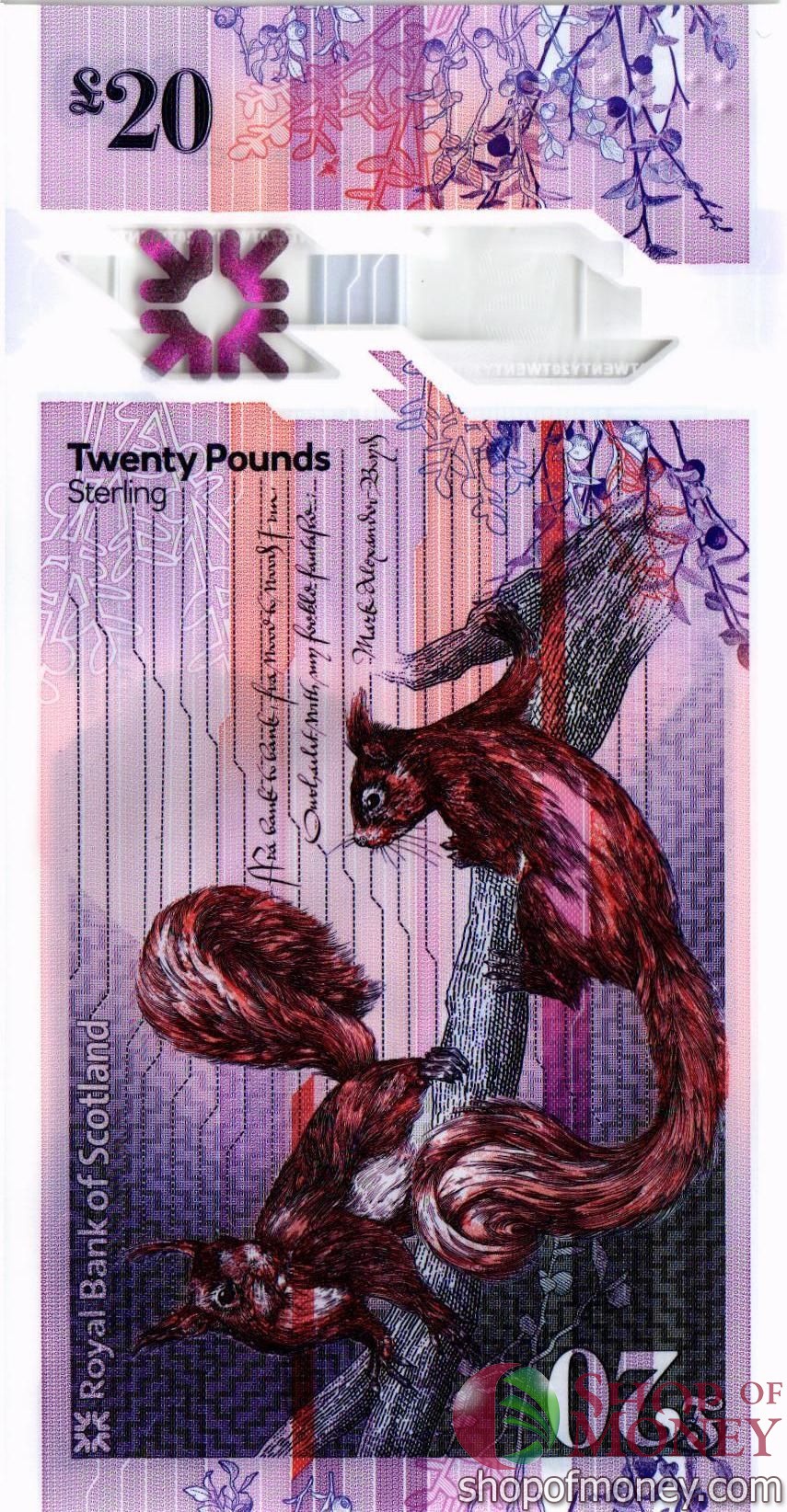ШОТЛАНДИЯ 20 ФУНТОВ (ROYAL BANK OF SCOTLAND) мини 2