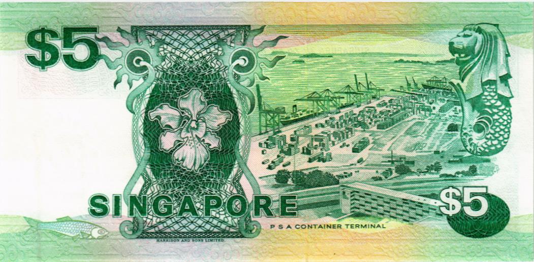 СИНГАПУР 5 ДОЛЛАРОВ (Harrison) мини 2