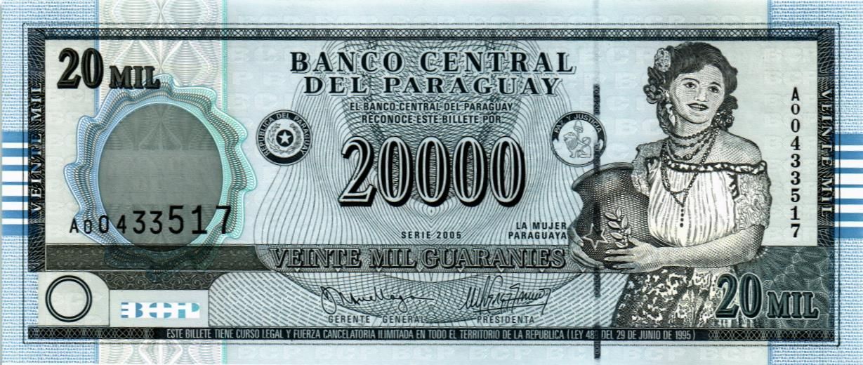 ПАРАГВАЙ 20000 ГУАРАНИ мини 1