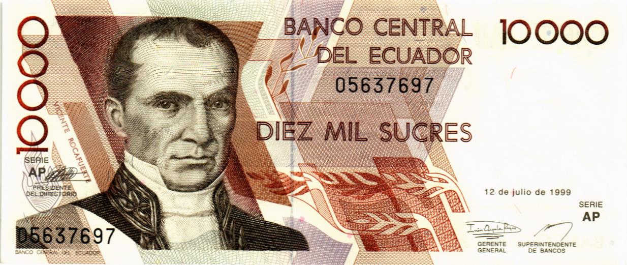 ЭКВАДОР 10000 CУКРЕ (12-07-1999) мини 1