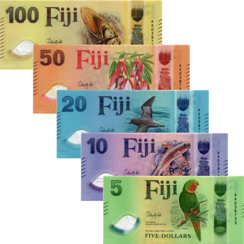 ФИДЖИ НАБОР 5 10 20 50 100 ДОЛЛАРОВ 