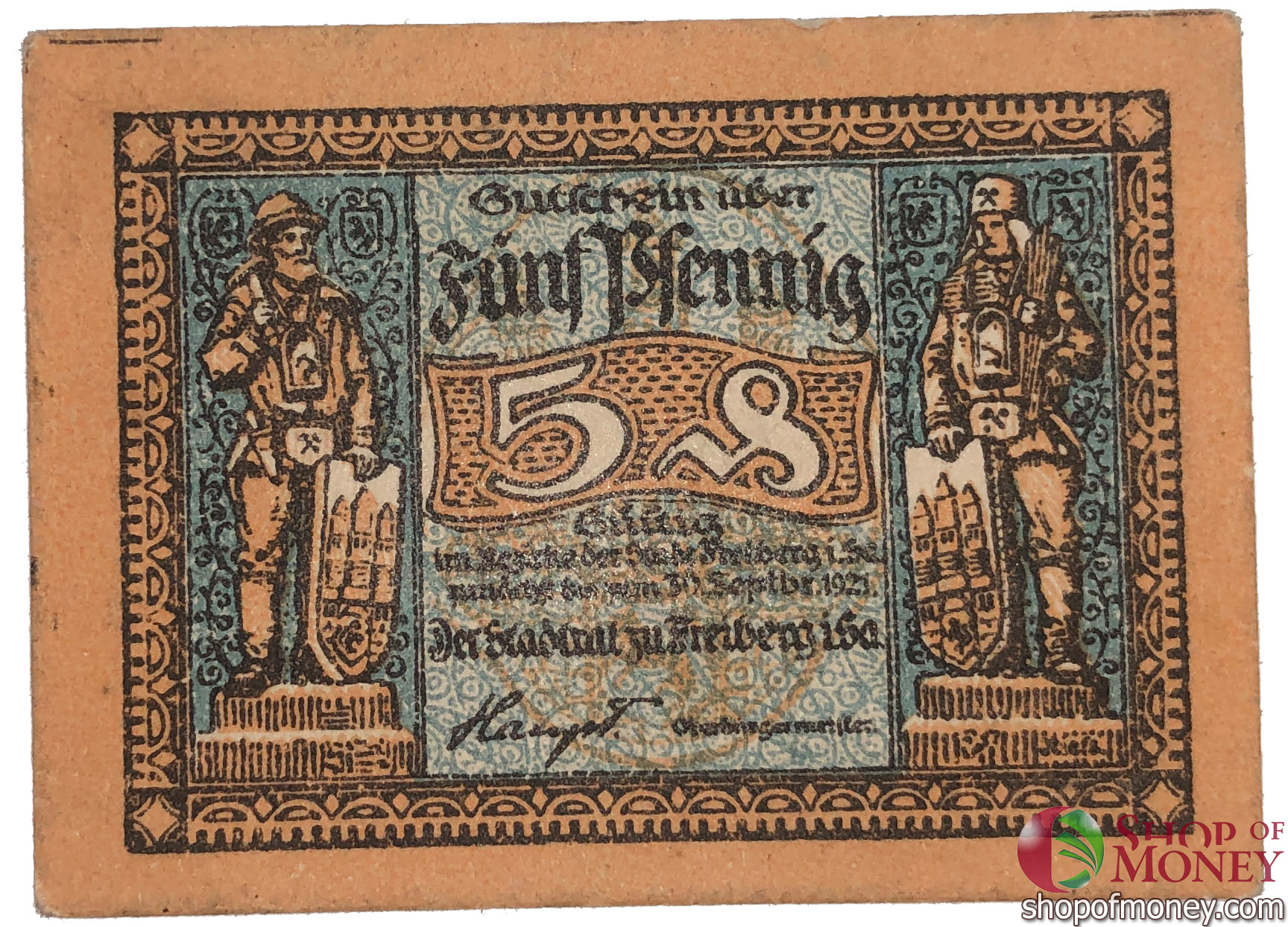 ГЕРМАНИЯ 5 ПФЕННИГОВ (НОТГЕЛЬД) мини 1