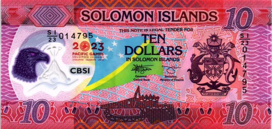 СОЛОМОНОВЫ ОСТРОВА 10 ДОЛЛАРОВ мини 1