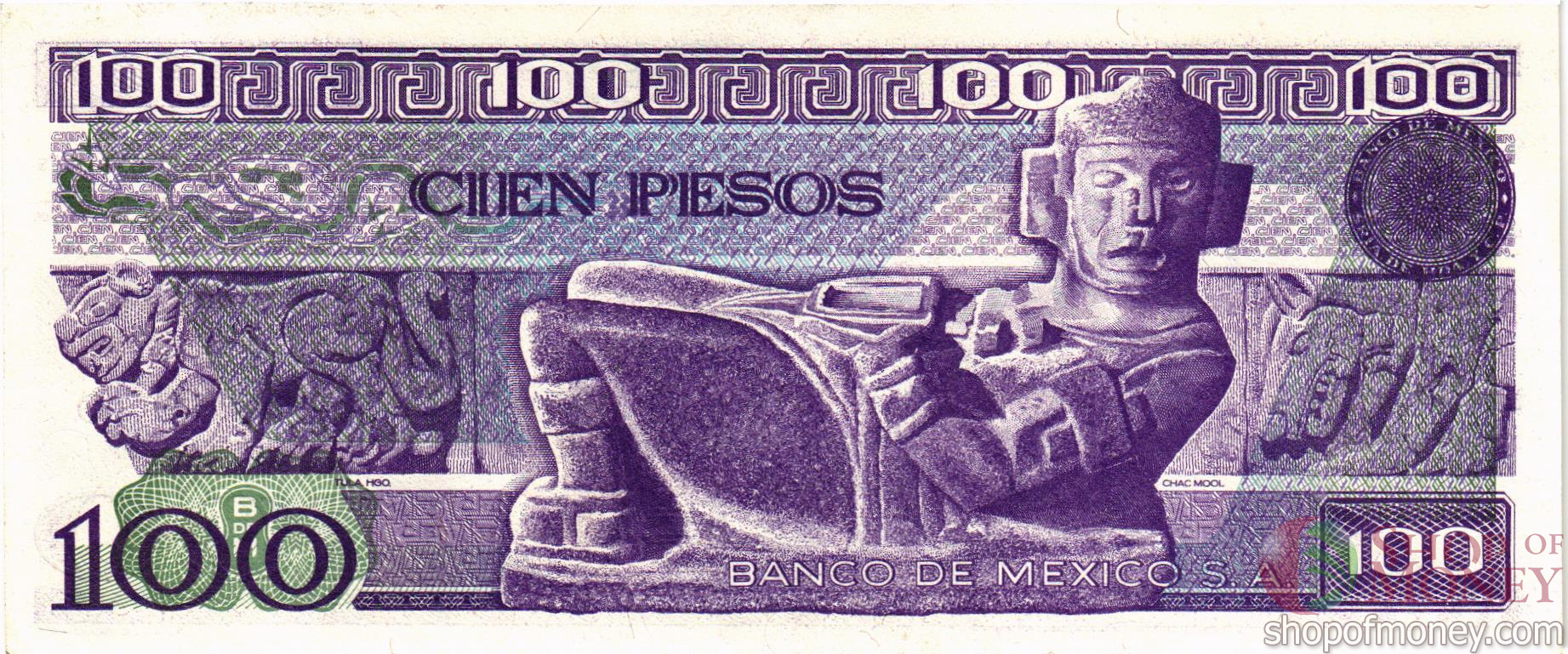 МЕКСИКА 100 ПЕСО (-UW- СЕРИЯ) мини 2