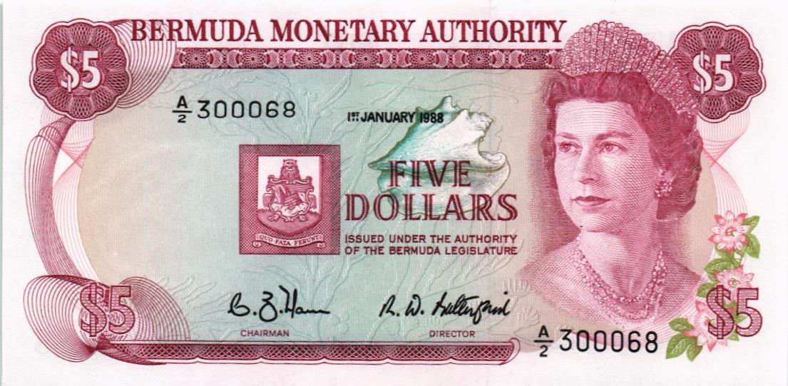 БЕРМУДСКИЕ ОСТРОВА 5 ДОЛЛАРОВ мини 1