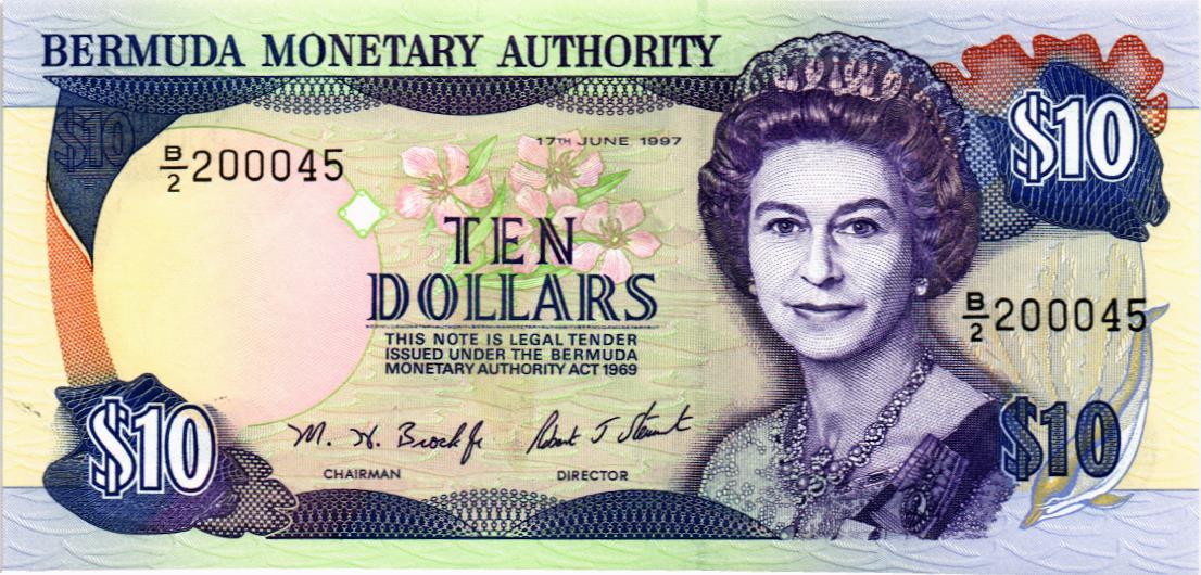 БЕРМУДСКИЕ ОСТРОВА 10 ДОЛЛАРОВ мини 1