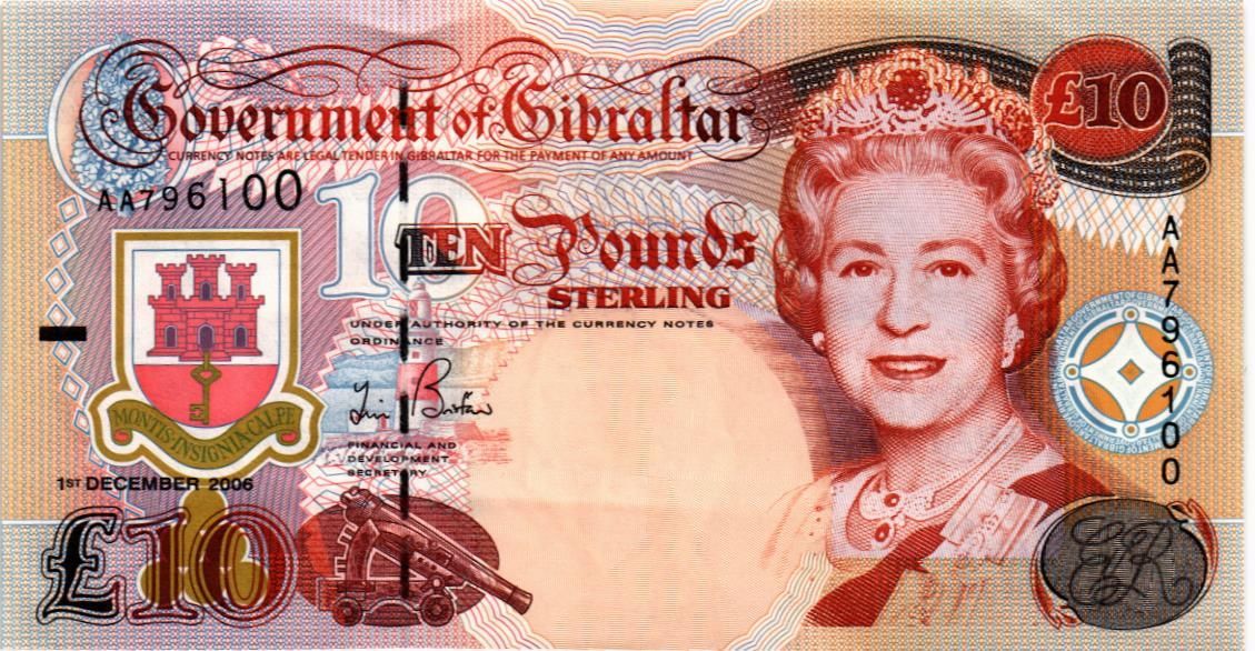 ГИБРАЛТАР 10 ФУНТОВ