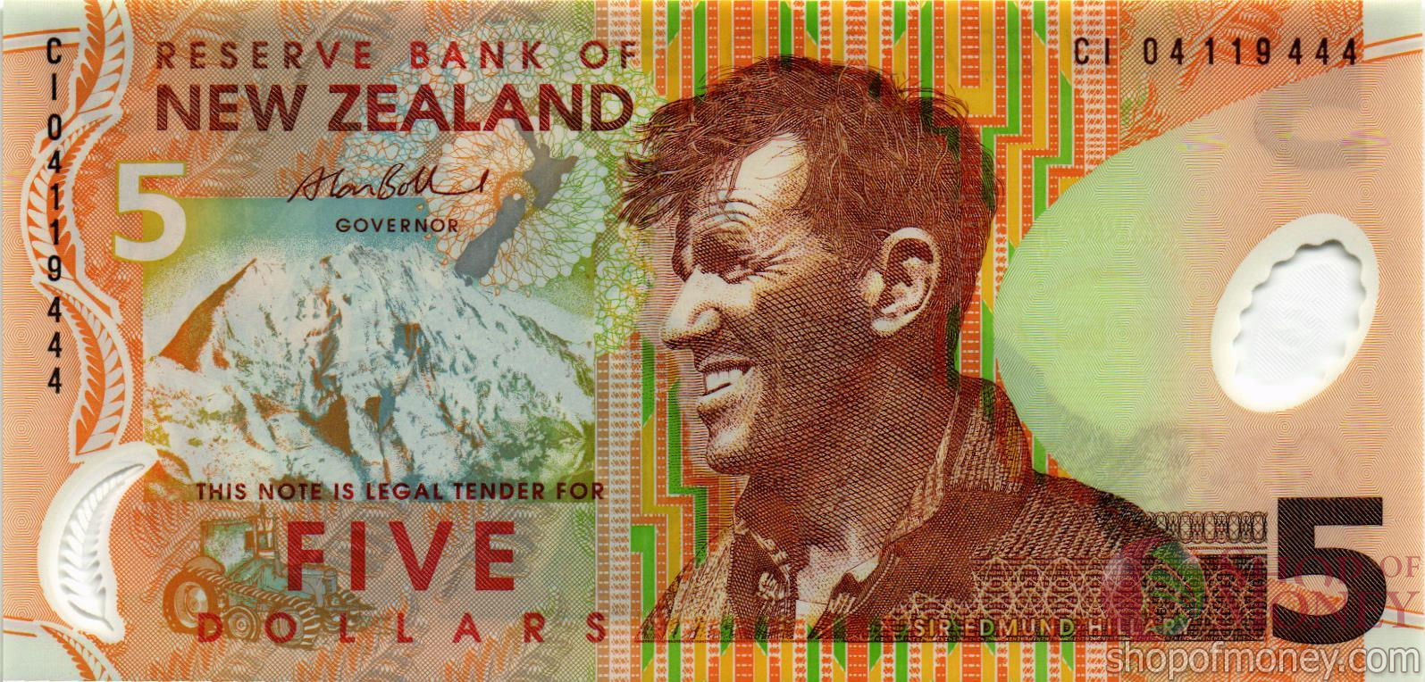 НОВАЯ ЗЕЛАНДИЯ 5 ДОЛЛАРОВ мини 1