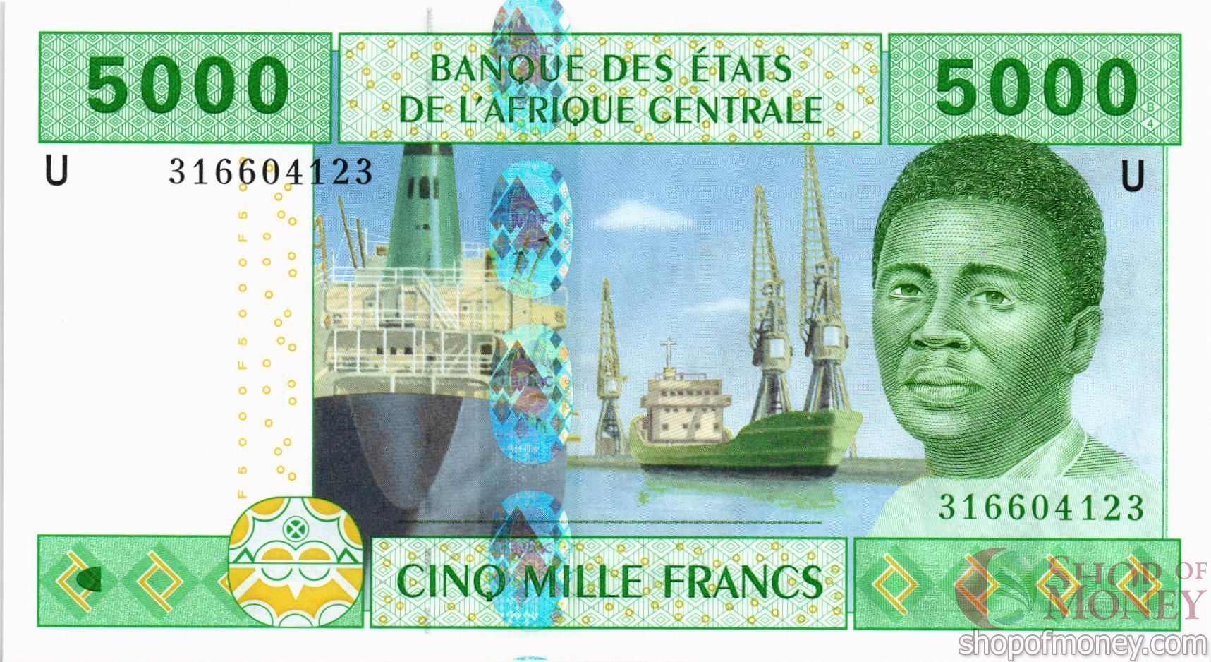 CAS - КАМЕРУН 5000 ФРАНКОВ (U) мини 1