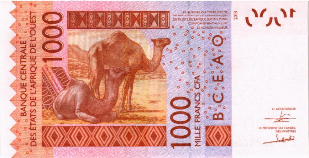 WAS - ГВИНЕЯ-БИСАУ 1000 ФРАНКОВ (S) мини 2