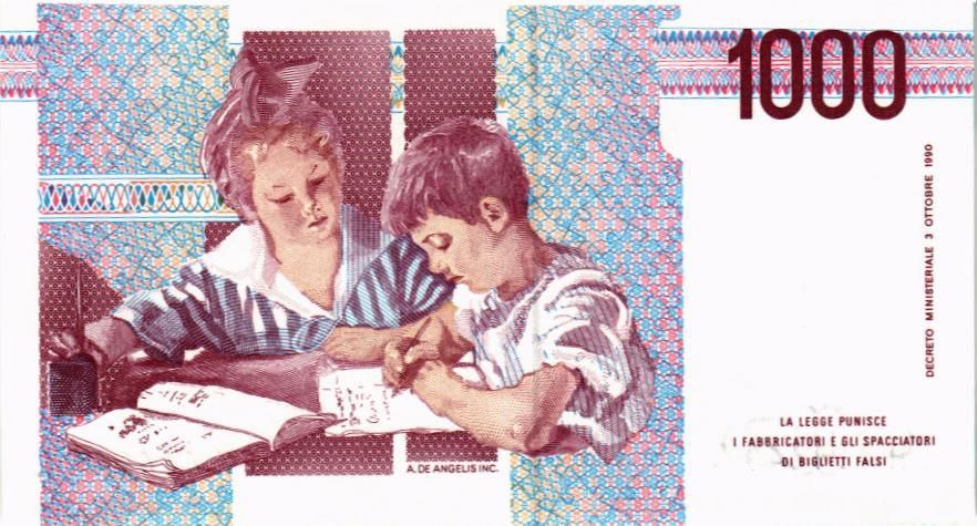 ИТАЛИЯ 1000 ЛИР мини 2