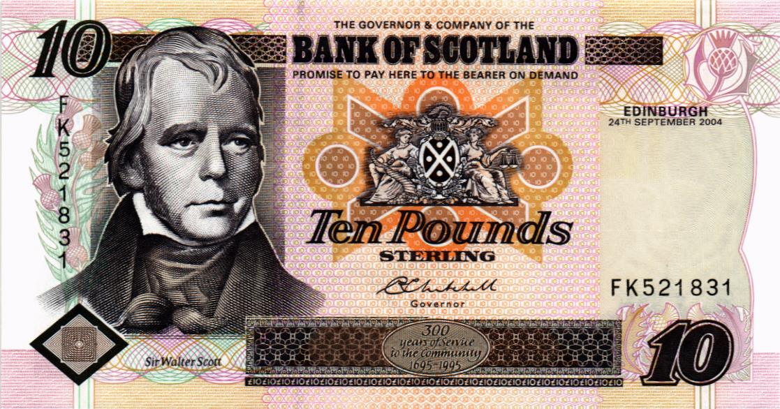 ШОТЛАНДИЯ 10 ФУНТОВ (BANK OF SCOTLAND) мини 1