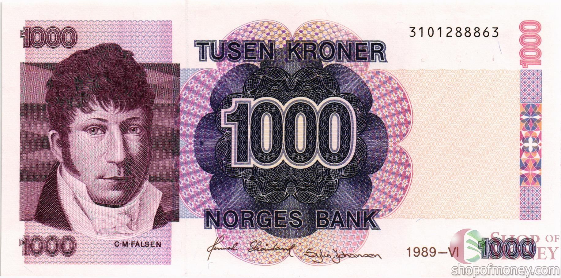 НОРВЕГИЯ 1000 КРОН мини 1