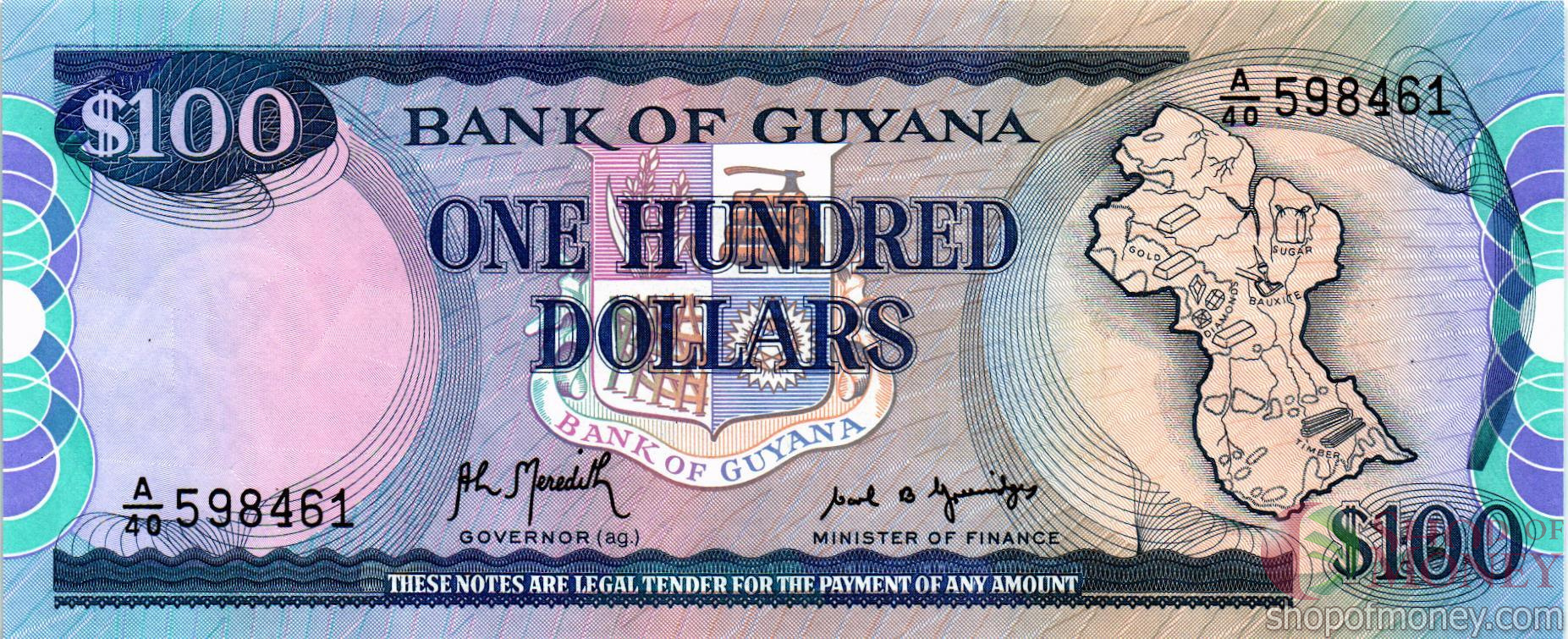 ГАЙАНА 100 ДОЛЛАРОВ
