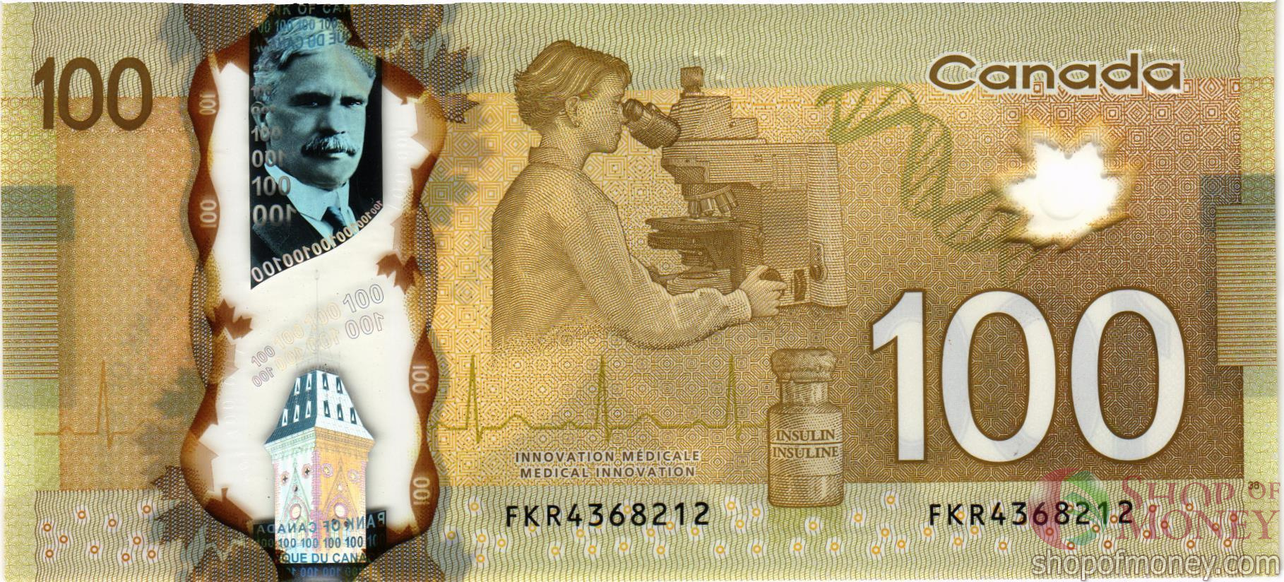 КАНАДА 100 ДОЛЛАРОВ мини 2