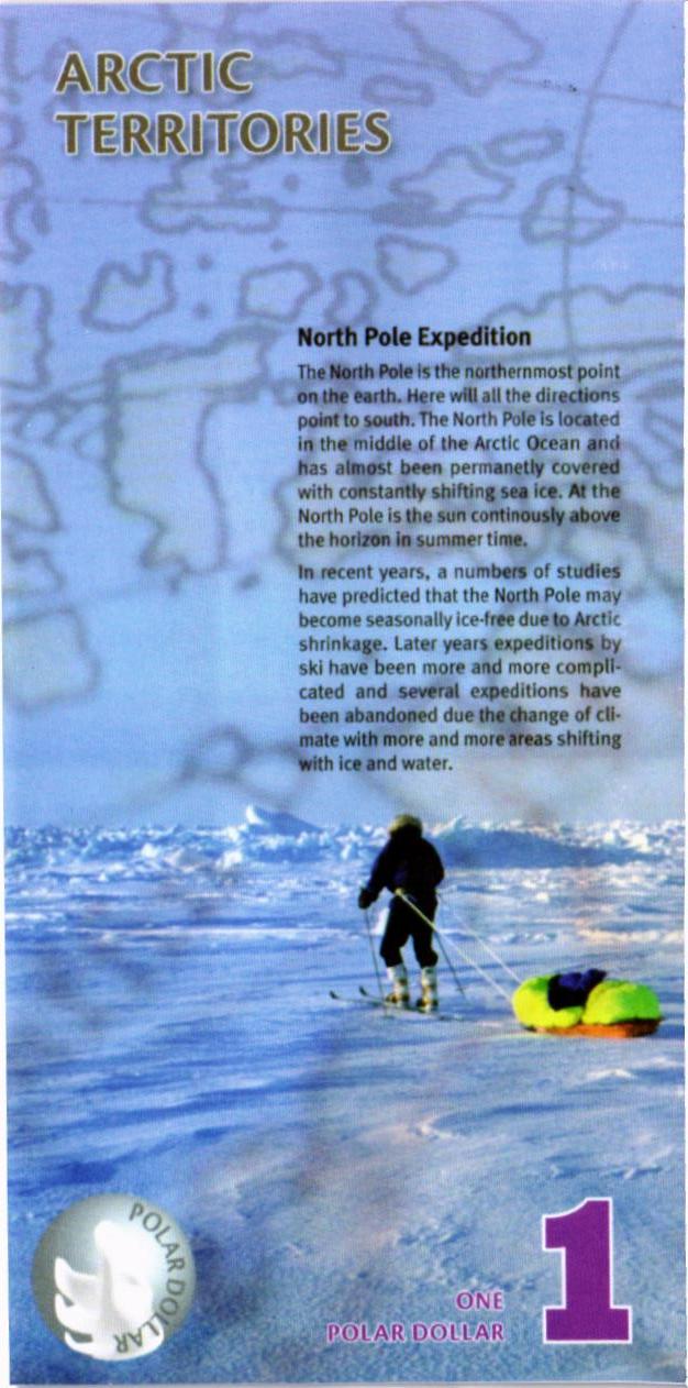 АРКТИЧЕСКИЕ ТЕРРИТОРИИ 1 ДОЛЛАР (ОБРАЗЕЦ) мини 2