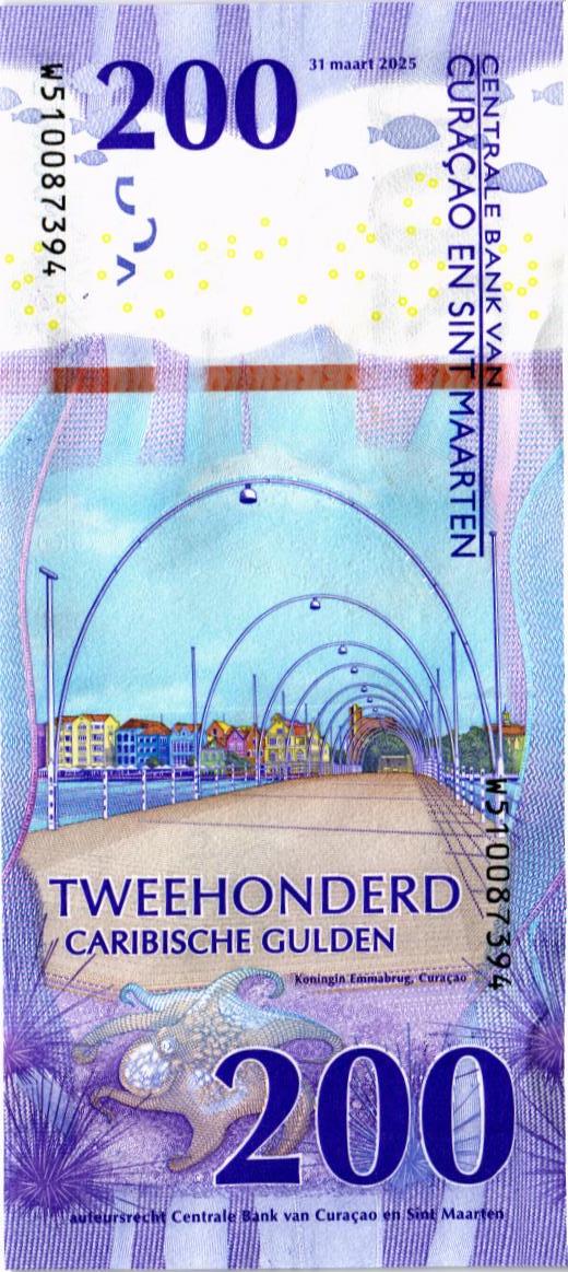КЮРАСАО И СИНТ-МАРТЕН 200 ГУЛЬДЕНОВ мини 2